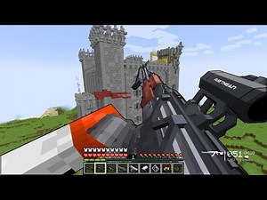 DESTROYING PILLAGER CASTLE USING MODERN WEAPONS IN MINECRAFT