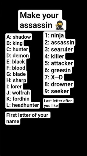 Make your own assassin