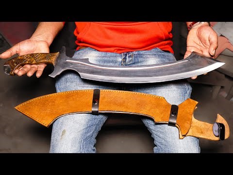 Egyptian Machete Sword Making Sekhmet's Claw Kopis From High Carbon steel & Handmade Leather Sheath