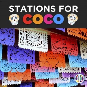 COCO Stations: activities to dig into the first 30 minutes of Coco.