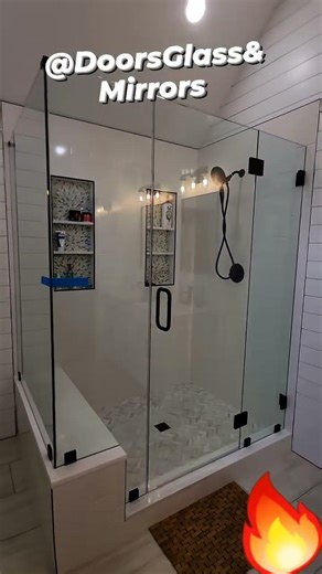 Frameless shower door, custom glass,installation, repair#DGMGlass #ShowerDoors #CustomGlass #Atlanta