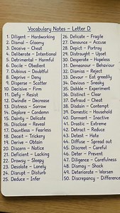 D word vocabulary #vocabulary #englishlearning | EduSphere Academy