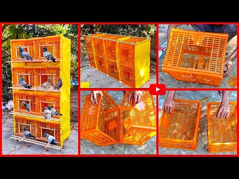 How To Make Pigeon House With Plastic Box || Pigeon House Making Video || How To Create Pigeon Loft