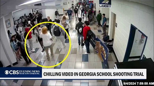 Security video from inside Georgia’s Apalachee High School during the 2024 shooting that killed two students and two teachers was played in court on Thursday. The father of the shooter, Colin Gray, is accused of enabling his son to carry out the deadly school shooting. | CBS Evening News