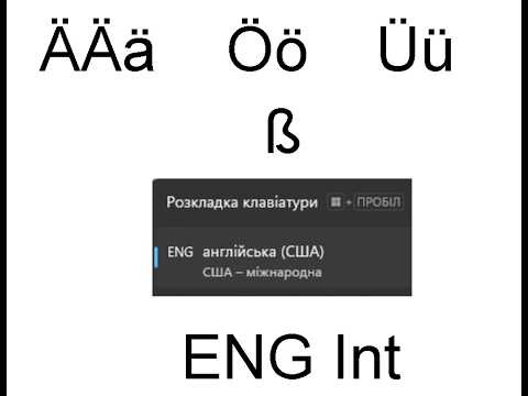 How Type German Umlauts on a US Keyboard ä, ö, ü, ß on an English QWERTY Німецькі букви клавіатура
