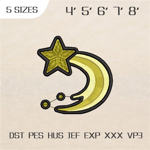 Shooting Star Embroidery Design, Mini Fill Star Pattern (digital Download) - Etsy