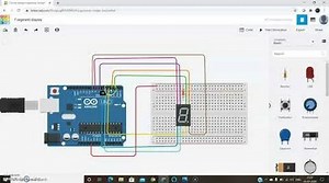 7 segment display using arduino in tinkercad