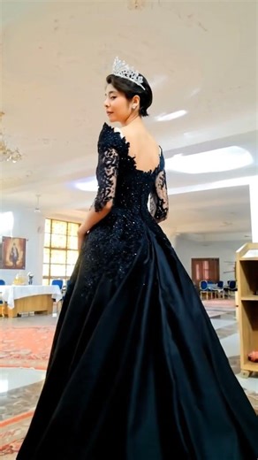 She walked like a mystery… and turned like a queen. 👑#PrincessVibes #ReelTrend #BlackDress #Insta✨