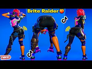*New* Fortnite Brite Raider Skin Showcase Thicc 🍑😍 Top Tiktok Emotes & Dances 😘 Hottest C5S3 Outfit😜