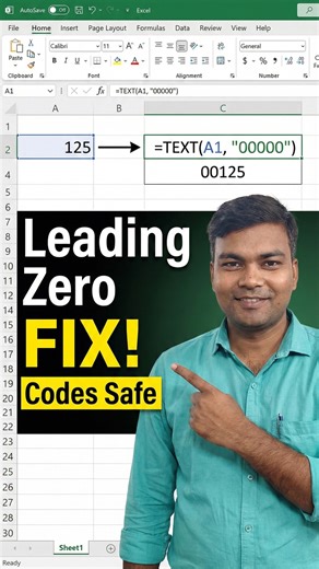 इस वीडियो में आप सीखेंगे कि Excel में Employee Code या Item Code से leading zeros क्यों हट जाते हैं और TEXT function की मदद से उन्हें कैसे सुरक्षित रखा जाए। Codes को number बनने से बचाकर lookup, export और MIS को professional बनाने के लिए यह Excel trick बेहद उपयोगी है। | Tutorials in Hindi