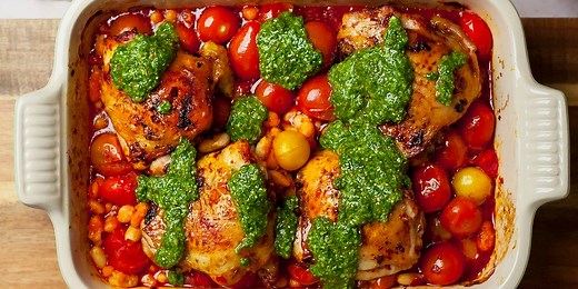Our easy chorizo chicken traybake recipe only takes 15min of prep time