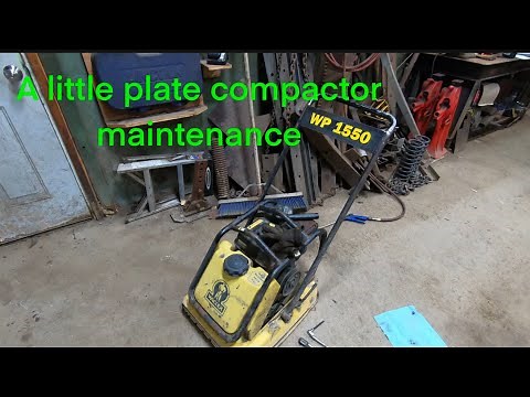 Tightening a drive belt on a Wacker WP1550 plate compactor