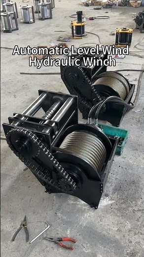 5-ton hydraulic winch with automatic level wind for smooth rope spooling！#hydraulicwinch