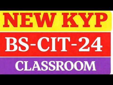 NEW KYP COURSE BS-CIT 24 SESSION CLASS ROOM CLICKER FULL VIDEO