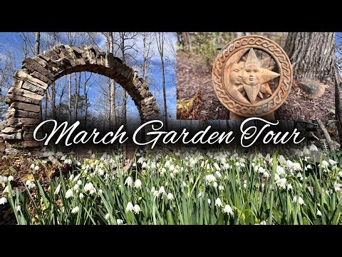 March Garden Tour | Adding Whimsy to the Garden🌜🌞✨