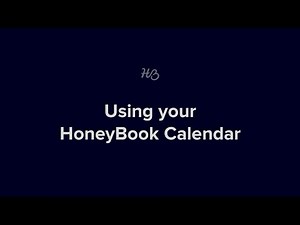 Using your HoneyBook Calendar