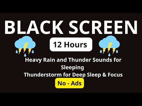 Heavy Rain and Thunder Sounds for Sleeping | Deep Focus Meditation and Relax Night Study