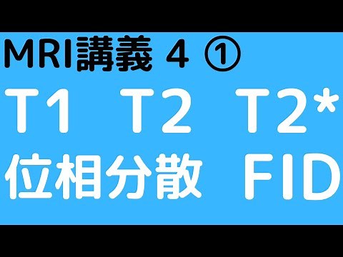 MRI講義-4 ① T1，T2，T2*