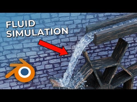 Fully Functional Water Wheel - Blender Tutorial (Flip Fluid Addon)