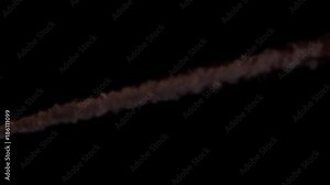 Meteor and meteor shower clip. Meteor(s) fly past the screen from right to left. This anim is perfect for games, apps, commercials, and marketing presentations. Transparency is embedded in video. Stock-video