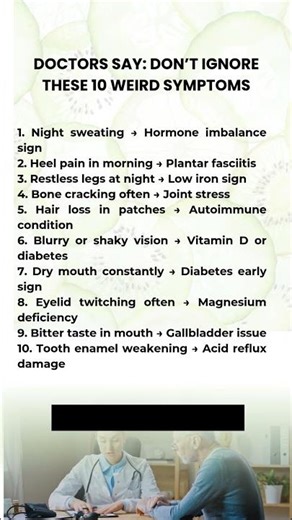 Doctors say these 10 odd signs could mean something serious 😨