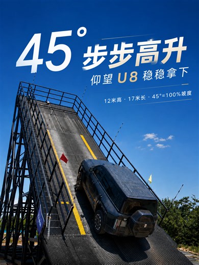 45°大坡首次开放，仰望U8这表现太稳了