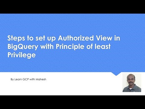 Steps to set up Authorized View in BigQuery with Principle of least Privilege | PDE & PCA Concepts