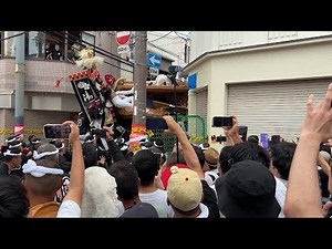 【屋根取れる事故】令和7年岸和田だんじり祭り旧市地区午後曳行別所町事故