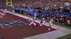 SANTONIO HOLMES WITH TWO FEET DOWN IN THE ENDZONE! HOW DID HE DO THAT? 🤯 #HereWeGo #SBXLIIIRewind | Pittsburgh Steelers