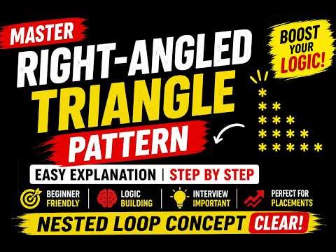 Master Triangle Pattern in Java in Just 15 Minutes 🔥 | Nested Loop Easy Explanation