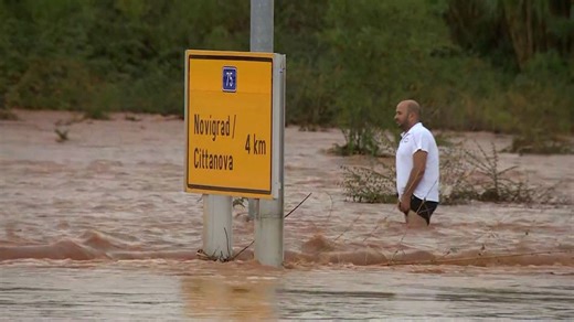 Video. Kroatiens Region Istrien von schweren Überschwemmungen getroffen