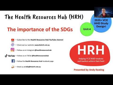 The importance of the SDGs (Unit 4).