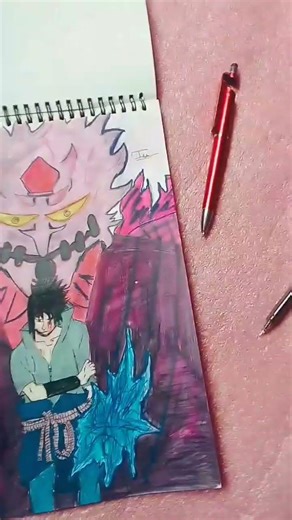 Sketch of Sasuke with susanoo and chidori | #drawing #anime #art #naruto #sasuke #new #susano #best