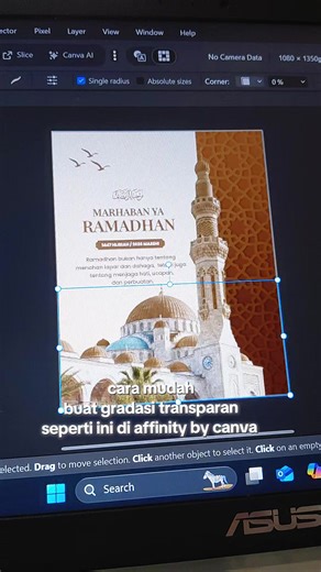 cara buat gradasi transparan di affinity by canva #affinitydesigner #affinity #desaingrafis #posterdesign #jasadesain