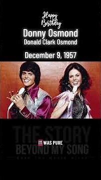 Happy Birthday Donny Osmond! The Teen Idol Who Stole America’s Heart #musichistory