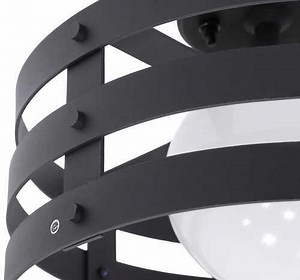 Gustafson RV Hoop Dinette Ceiling Light - Textured Black - 7-1/2" Tall x 11" Wide Gustafson Lighting