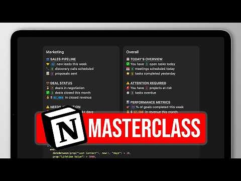 Notion Masterclass: Formulas & Automations (Complete Guide 2025)