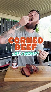 SMOKED CORNED BEEF BRISKET STYLE i looove doing corned beef like this - and honestly you will too. all the benefits of brisket - but corned beef get your bbq setup, the Fyr Repbulic kamado got nice and hot at 135c to start with then i seasoned this unreal @OUR COW corned beef silverside with Grill Society The Good Stuff and then into the smoker for 2hrs until the bark was set then i wrapped it in foil and put it back in at 150c until it was probe tender let it rest for 5mins on the bench then sl