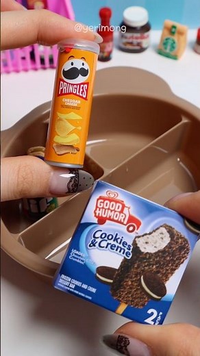 Satisfying Miniature: Making a School Lunchbox with Mini Pringles ASMR (No talking)