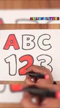 Learn ABC and 123 with Glitter Coloring ✨ Alphabet & Numbers Coloring for Kids | Million Glitters