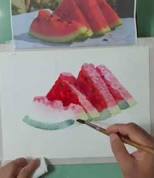 수채화,watercolor #수채화 #수박그림 #watercolor #art