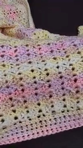 Crochet baby Blanket or Afghan. Easy stitch make it any size.