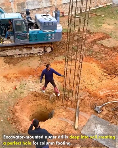 219K views · 103 reactions | Fast Foundation Work With Excavator #FoundationWork #AugerDrill #ConstructionSite | Deep Dive News | Facebook