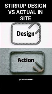 stirrup design vs actual in construction site #civilengineering #construction #siteengineer