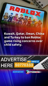 83K views · 485 reactions | Kuwait, Qatar, Oman, China and Turkey to ban Roblox game rising concerns over child safety. #roblox | Kuwait UPTO DATE | Facebook