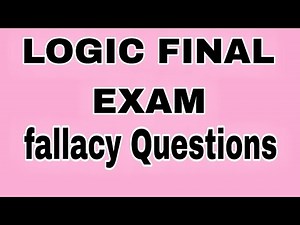 🔴FRESHMAN LOGIC FINAL EXAM FALLACY BASED PART 3