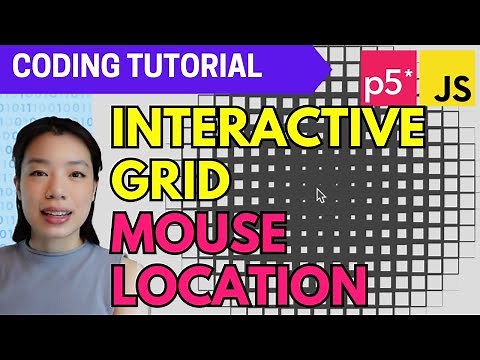 p5.js Coding Tutorial | Interactive Grid with Mouse Location