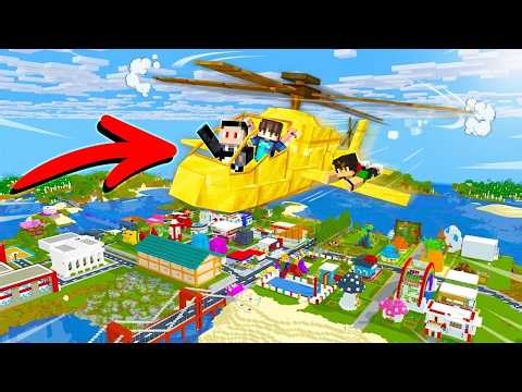 I BUILT a Working HELICOPTER in Minecraft!