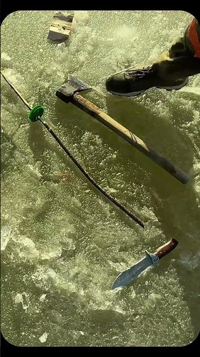 Ice Fishing 🐟❄️ Mountain Survival | Catch & Cook on Frozen Lake