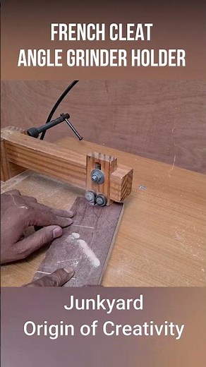 French cleat wall angle grinder holder #woodworkinghacks #woodworkingtoolguide #woodworking